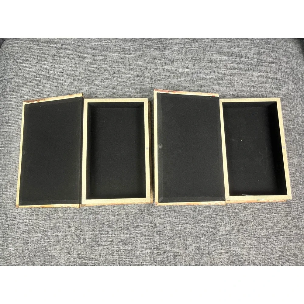 Vintage Playing Card Faux Book Storage Boxes Set Ace of Spades Jack of Hearts